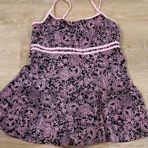 Pink Floral Women's One Piece Swimsuit